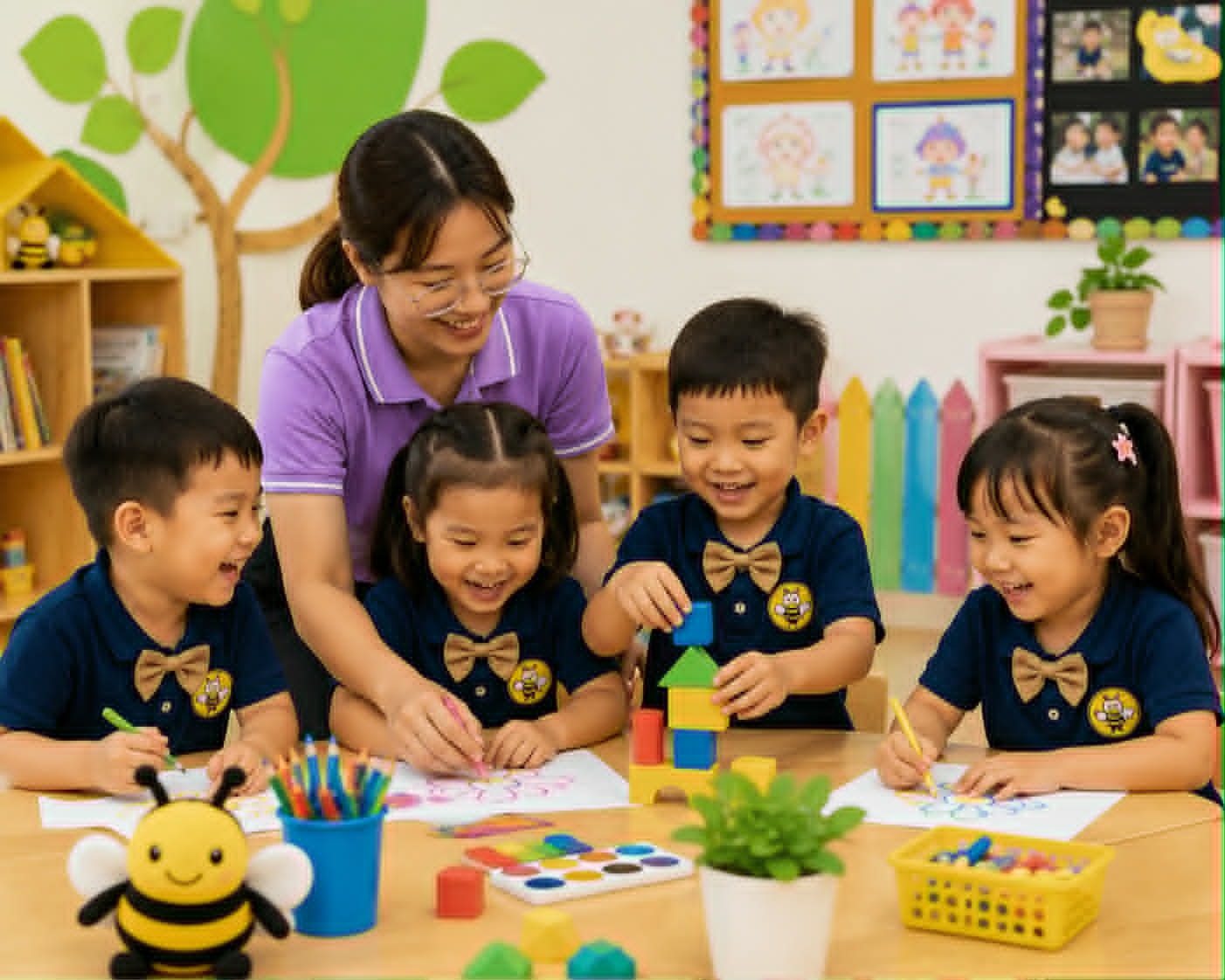 Children thriving at Bumble Bee